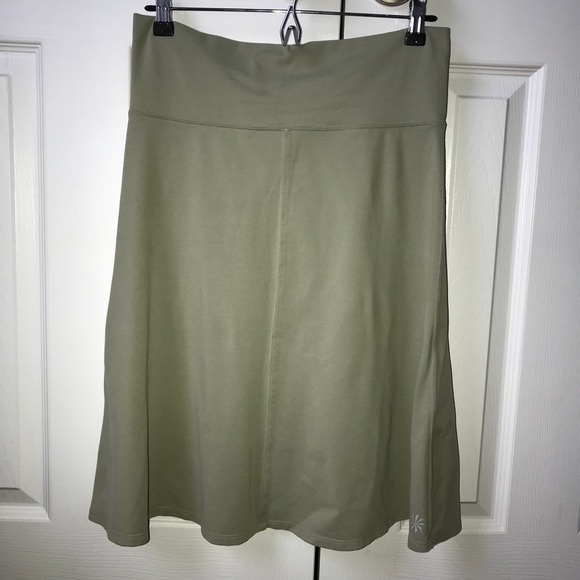 Athleta Green Fold Over Lycra A-Line Skirt S - Picture 6 of 6